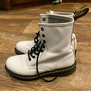 White Doc Marten boots